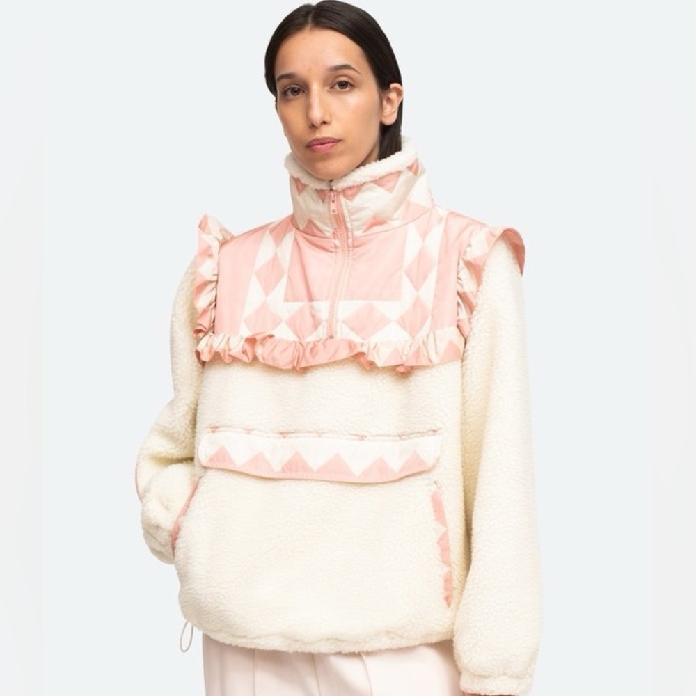 Sea New York Helena Fleece Jacket in Pink